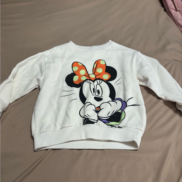 Disney Other - Disney Magic Alert! White Minnie Mouse Sweatshirt with Orange Bow 🧡✨